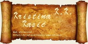 Kristina Kašić vizit kartica